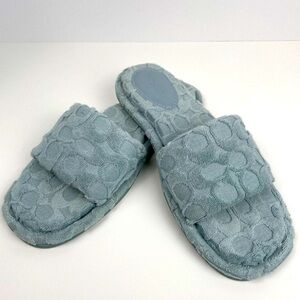 **NEW - NEVER WORN** Coach Bridgette Terry Slipper Slide Sandal Slip-on Aqua